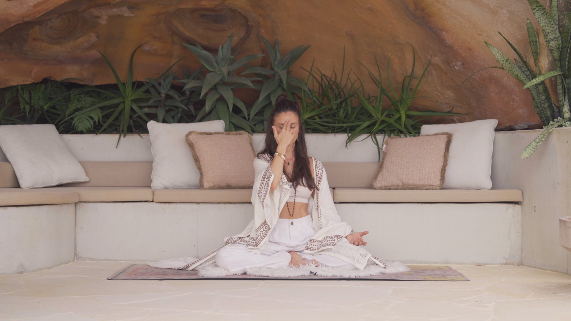 Tanya practicing breathwork